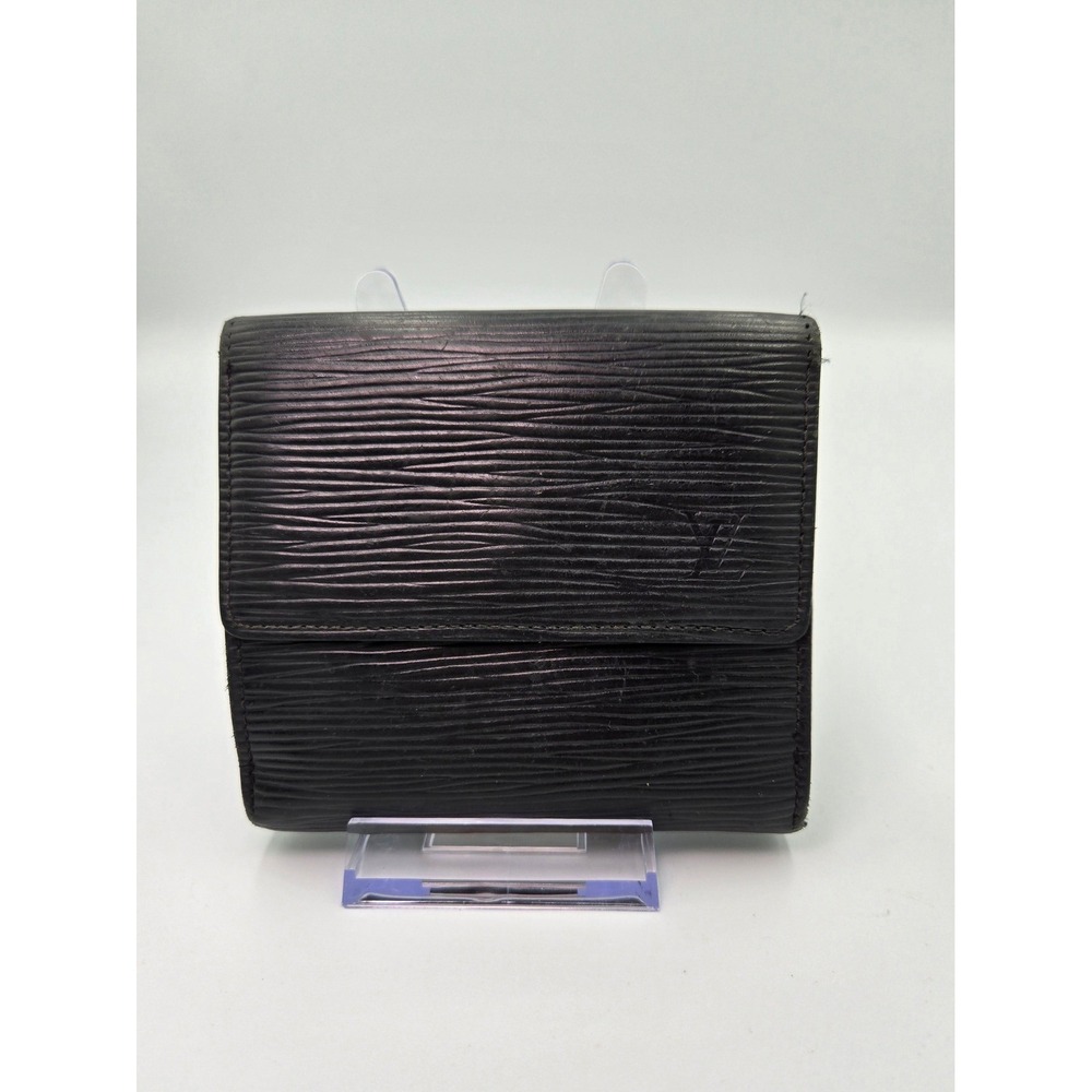 Louis Vuitton Black Epi Leather Compact Bifold Wallet Authentic Designer - Picture 2 of 11